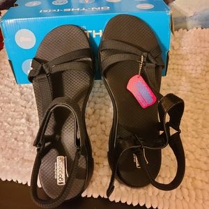 Skechers On-The-Go Black Sandals WM 11